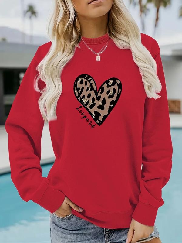 Casual Leopard Heart Pattern Soft Round Neck - Adult & Kids T-Shirts, Sweatshirts & Hoodies apparel design preview 1
