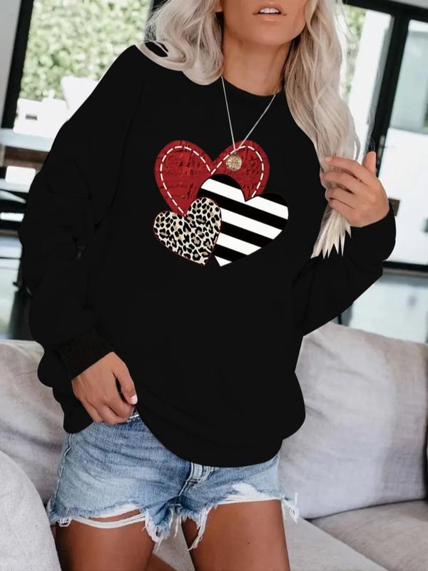 Casual Leopard Print Heart Pattern Soft Round Neck - Adult & Kids T-Shirts, Sweatshirts & Hoodies apparel design preview 1