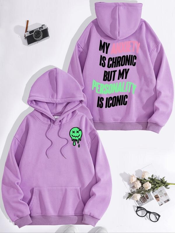 Casual Letter Print Front Pocket Loose Fit Thick Knit - Adult & Kids T-Shirts, Sweatshirts & Hoodies apparel design preview 1
