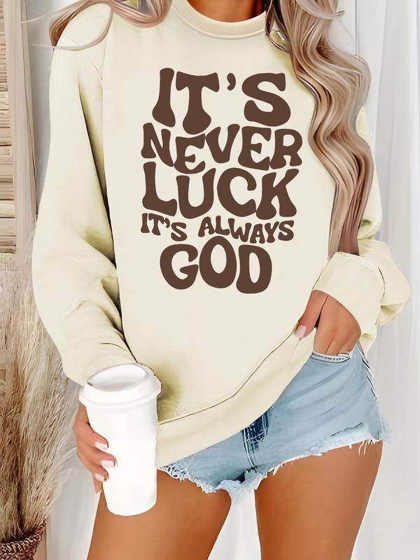 Casual Letter Print Soft Round Neck Comfortable Daily - Adult & Kids T-Shirts, Sweatshirts & Hoodies apparel design preview 1
