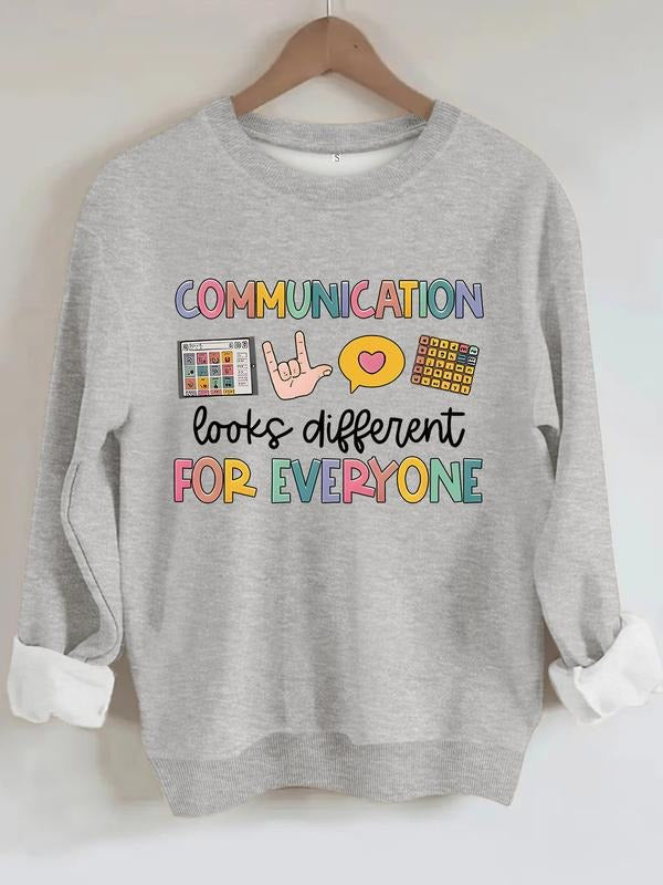 Casual Letter Print Soft Round Neck Comfortable Daily - Adult & Kids T-Shirts, Sweatshirts & Hoodies apparel design preview 1