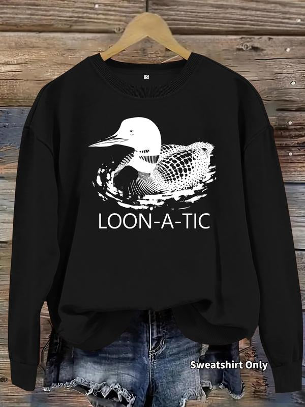 Casual Loon Swan Print Soft Round Neck Comfortable - Adult & Kids T-Shirts, Sweatshirts & Hoodies apparel design preview 1