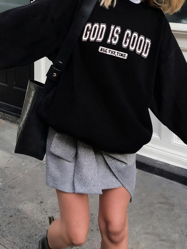 Casual Loose Fit Letter Print Soft Thick Round Neck - Adult & Kids T-Shirts, Sweatshirts & Hoodies apparel design preview 1