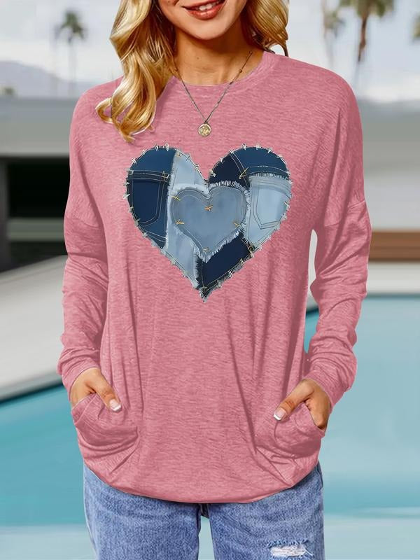 Casual Loose Fit Heart Print Comfortable Breathable - Adult & Kids T-Shirts, Sweatshirts & Hoodies apparel design preview 1