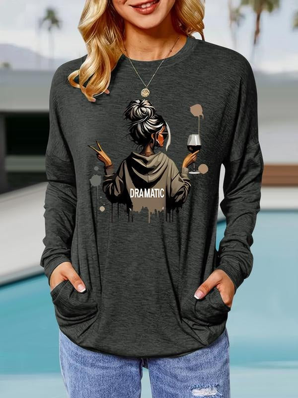 Casual Loose Fit Spring Fall Round Neck Printed - Adult & Kids T-Shirts, Sweatshirts & Hoodies apparel design preview 1