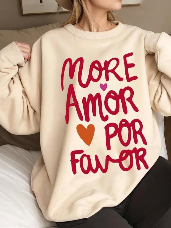 Casual Loose Fit Warm Round Neck Love Blessing Letter - Adult & Kids T-Shirts, Sweatshirts & Hoodies apparel design preview 1