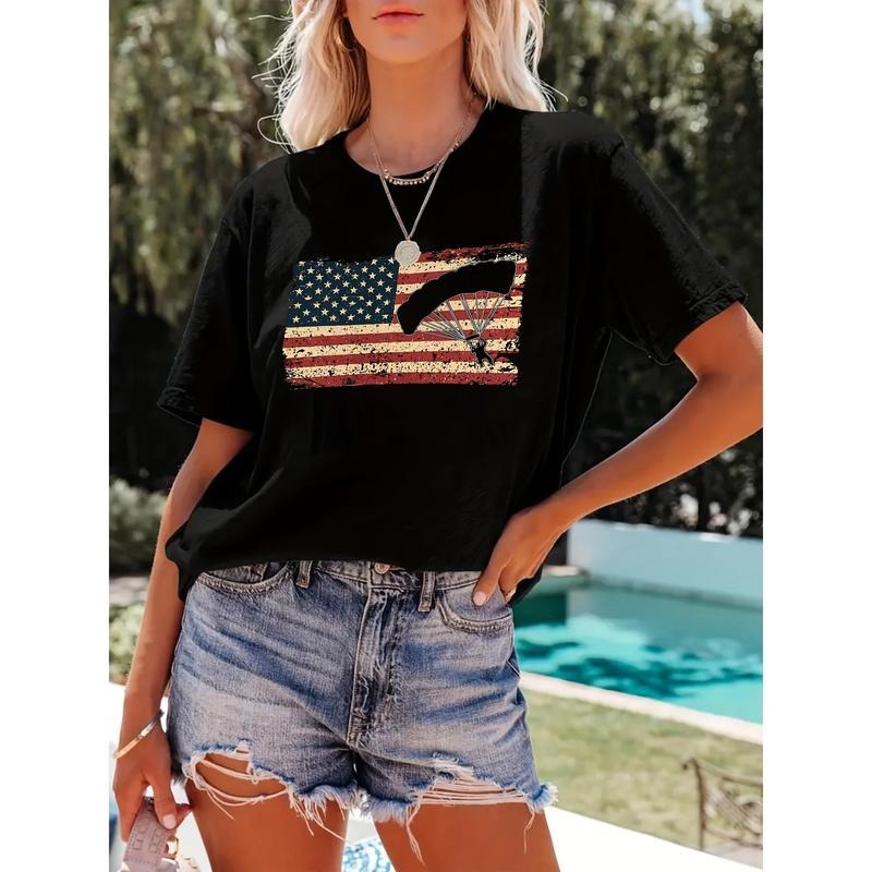 Casual Loose Fit Short Sleeve Patriotic American Flag - Adult & Kids T-Shirts, Sweatshirts & Hoodies apparel design preview 1