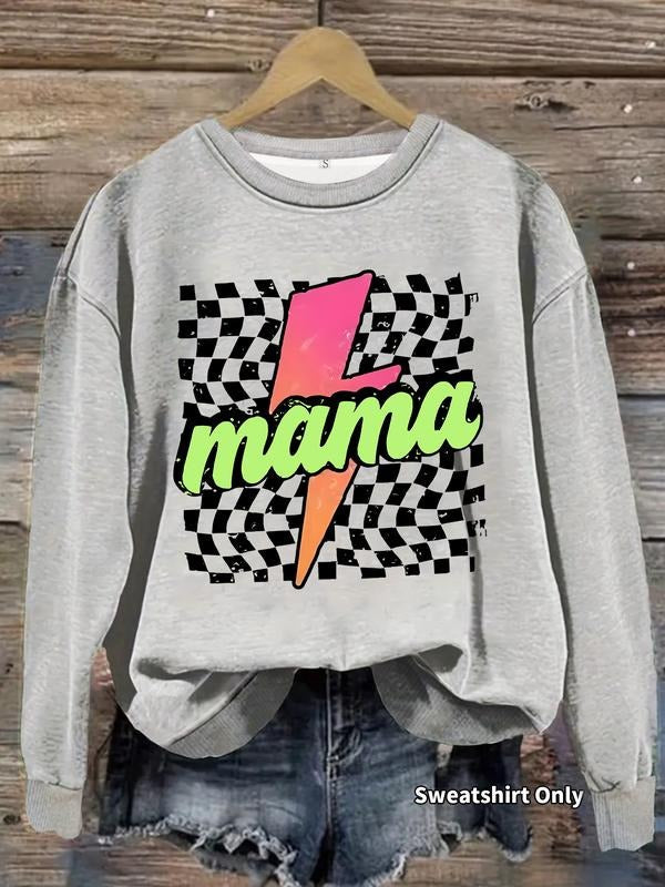 Casual Mama Lightning Pattern Soft Round Neck - Adult & Kids T-Shirts, Sweatshirts & Hoodies apparel design preview 1