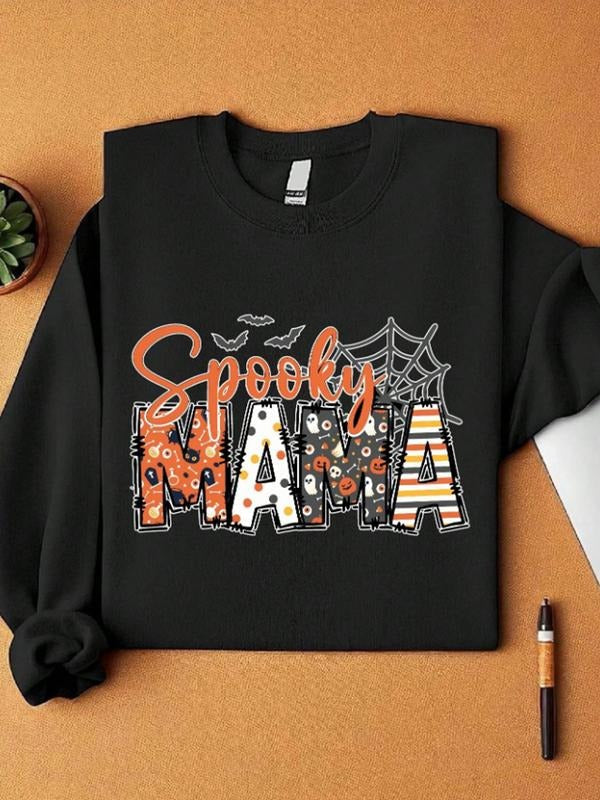 Casual Mama Spooky Pattern Soft Round Neck Comfort - Adult & Kids T-Shirts, Sweatshirts & Hoodies apparel design preview 1