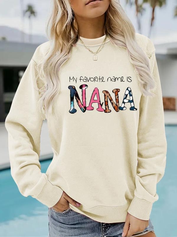 Casual Nana Pattern Soft Round Neck Comfortable Daily - Adult & Kids T-Shirts, Sweatshirts & Hoodies apparel design preview 1