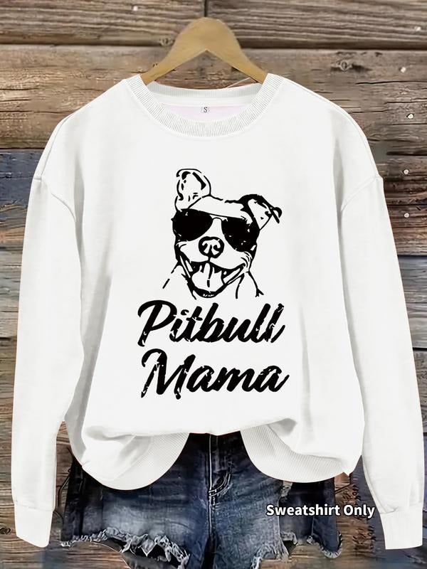 Casual Pitbull Mom Soft Round Neck Comfortable - Adult & Kids T-Shirts, Sweatshirts & Hoodies apparel design preview 1