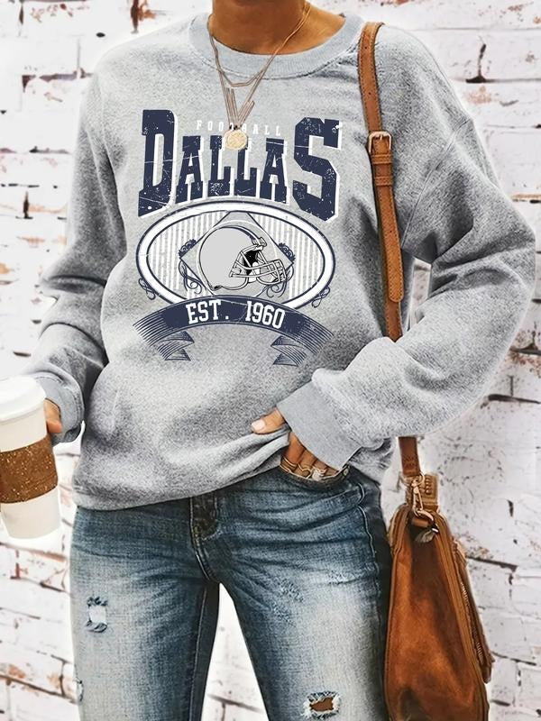 Casual Rugby Letter Print Soft Round Neck Comfort - Adult & Kids T-Shirts, Sweatshirts & Hoodies apparel design preview 1