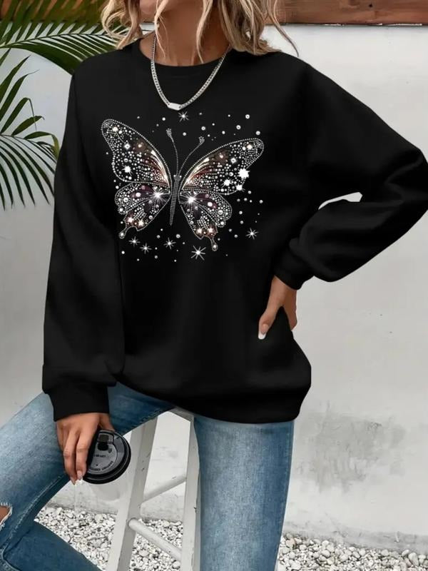 Casual Shiny Butterfly Star Pattern Soft Round Neck - Adult & Kids T-Shirts, Sweatshirts & Hoodies apparel design preview 1