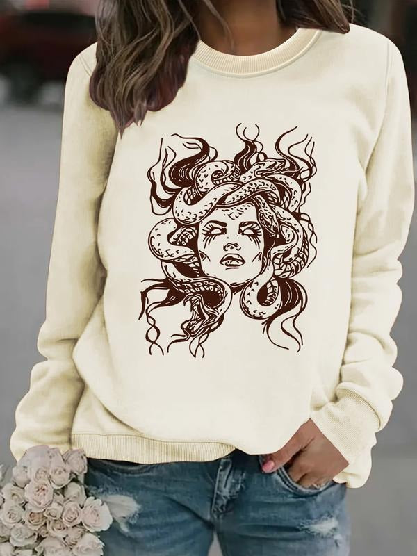 Casual Snake Print Soft Round Neck Comfortable Daily - Adult & Kids T-Shirts, Sweatshirts & Hoodies apparel design preview 1