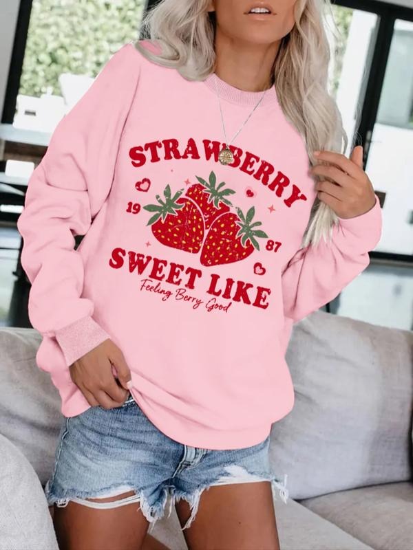 Casual Strawberry Print Soft Round Neck Comfortable - Adult & Kids T-Shirts, Sweatshirts & Hoodies apparel design preview 1