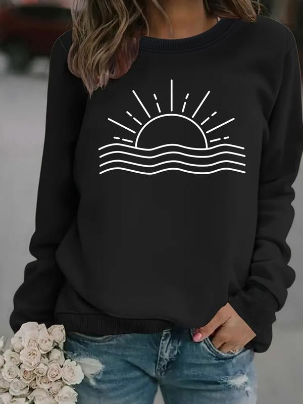 Casual Sunset Print Soft Round Neck Comfortable Daily - Adult & Kids T-Shirts, Sweatshirts & Hoodies apparel design preview 1