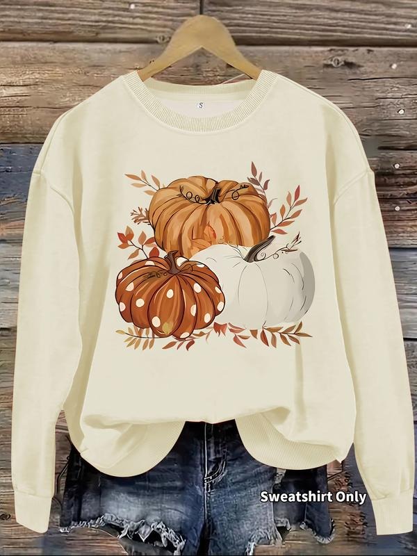 Casual Three Pumpkin Pattern Soft Round Neck - Adult & Kids T-Shirts, Sweatshirts & Hoodies apparel design preview 1