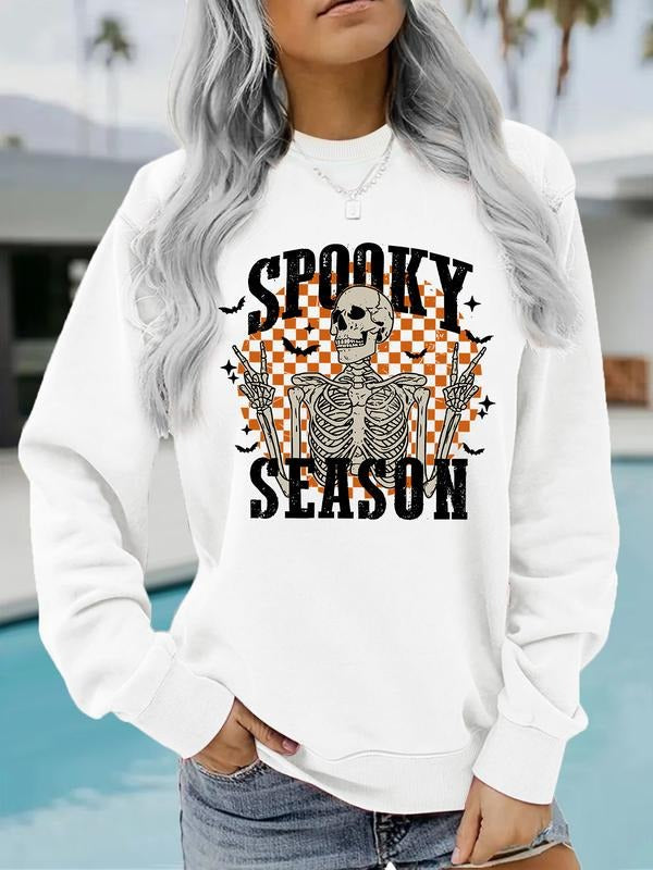 Casual Vintage Halloween Plaid Skull Soft Round Neck - Adult & Kids T-Shirts, Sweatshirts & Hoodies apparel design preview 1