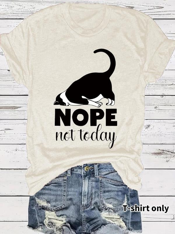Cat Letter Print Round Neck Vintage Casual Short - Adult & Kids T-Shirts, Sweatshirts & Hoodies apparel design preview 1