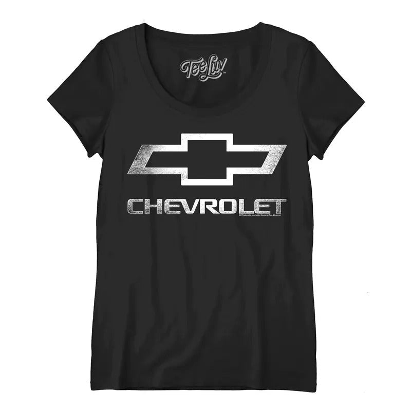 Chevrolet Logo Scoopneck Black - Adult & Kids T-Shirts, Sweatshirts & Hoodies apparel design preview 1