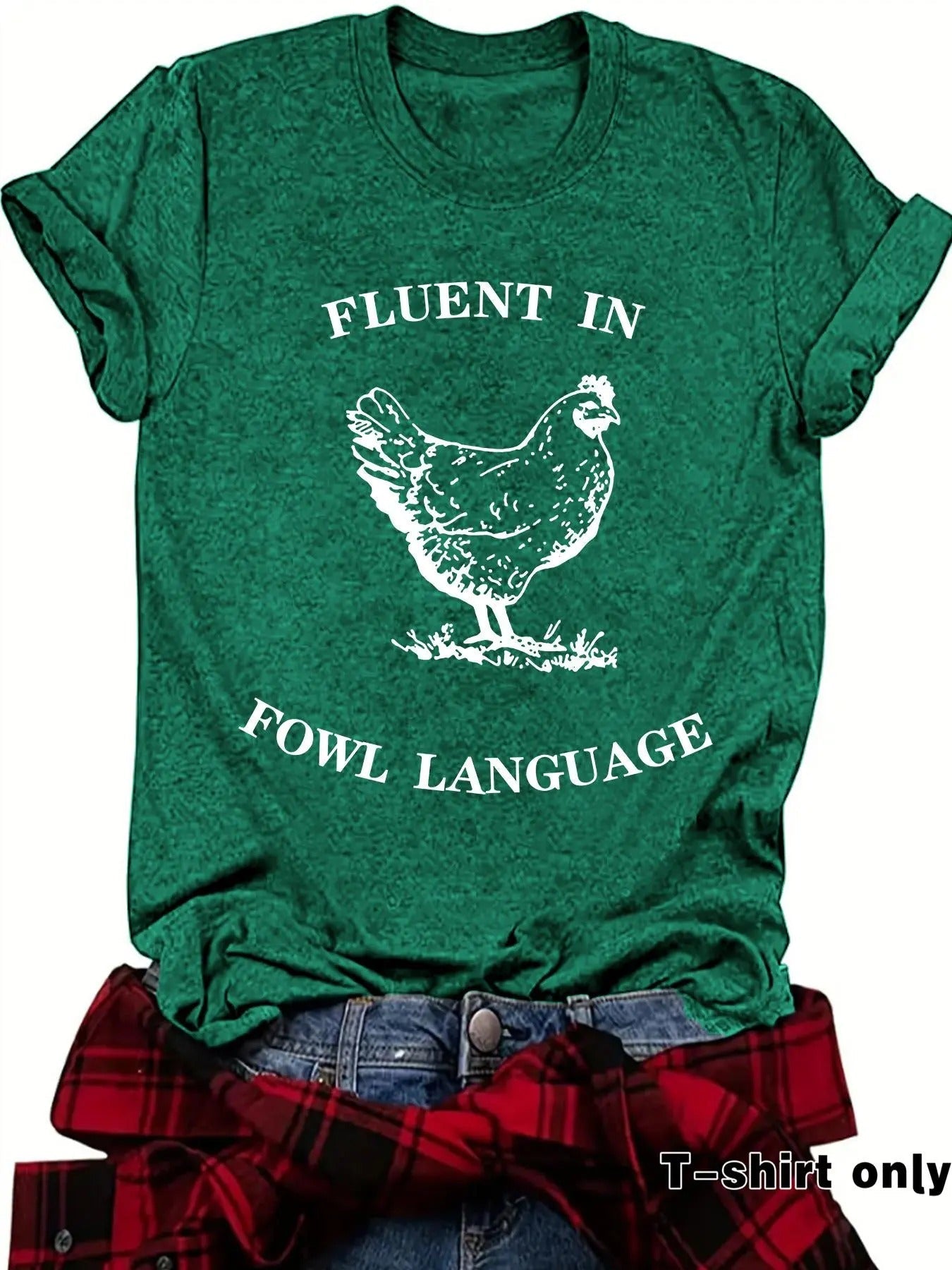 Chicken Letter Print Round Neck Casual Short Sleeve - Adult & Kids T-Shirts, Sweatshirts & Hoodies apparel design preview 1