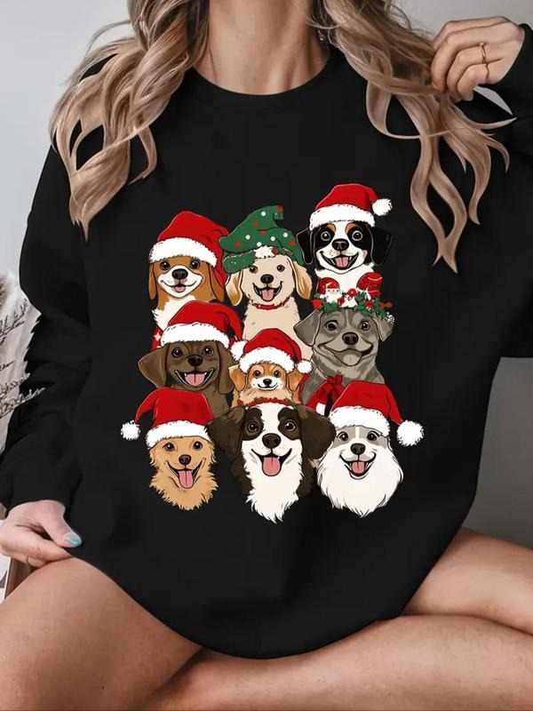 Dog Print Crew Neck Casual Fall Winter Clothes Daily - Adult & Kids T-Shirts, Sweatshirts & Hoodies apparel design preview 1