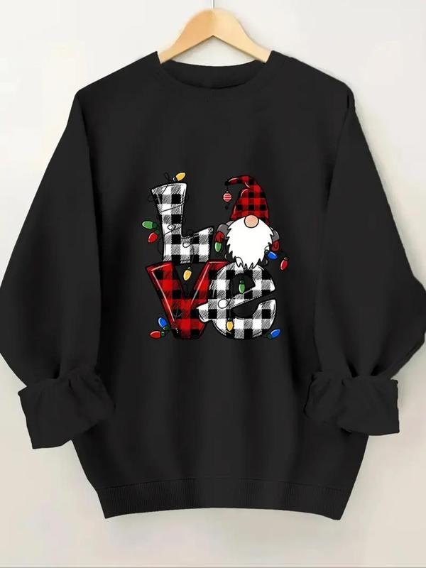 Letter Print Crew Neck Casual Fall Winter Clothes - Adult & Kids T-Shirts, Sweatshirts & Hoodies apparel design preview 1