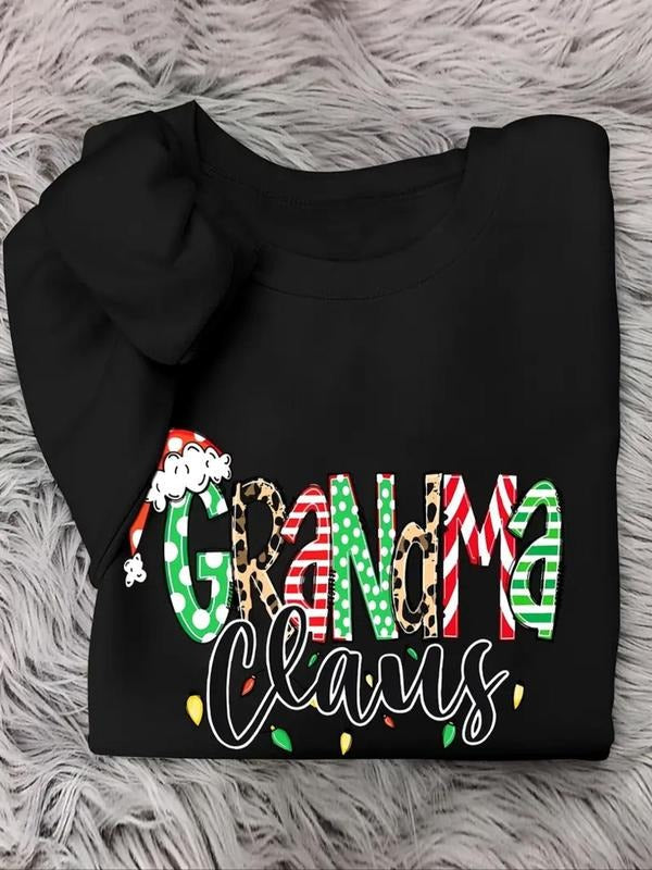 Letter Print Round Neck Casual Crew Fall Winter - Adult & Kids T-Shirts, Sweatshirts & Hoodies apparel design preview 1