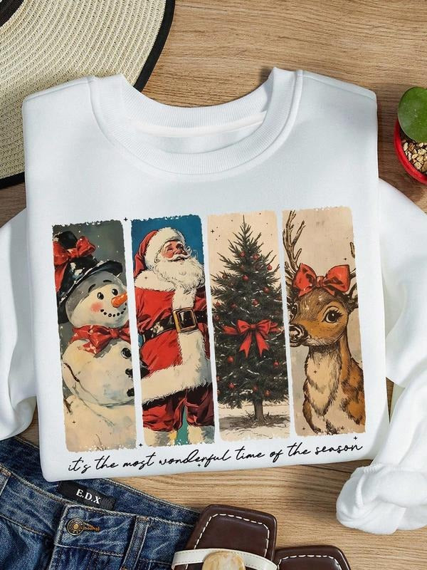 Party Essential Simple Santa Reindeer Print Casual - Adult & Kids T-Shirts, Sweatshirts & Hoodies apparel design preview 1