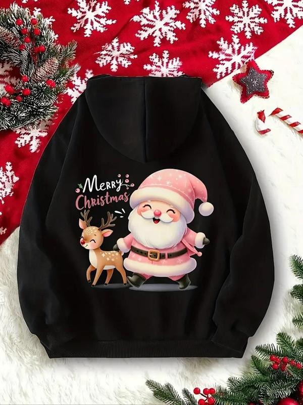 Print Drop Shoulder Drawstring Casual Pocket Hooded - Adult & Kids T-Shirts, Sweatshirts & Hoodies apparel design preview 1