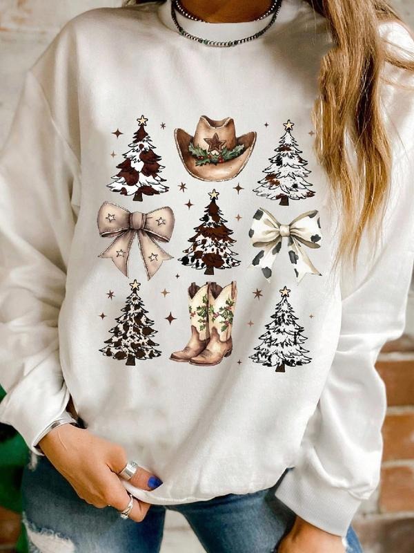 Print Soft Thick Round Neck Casual Loose Fit Winter - Adult & Kids T-Shirts, Sweatshirts & Hoodies apparel design preview 1