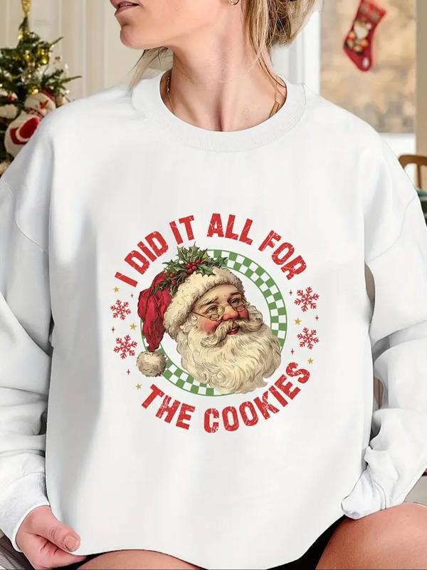 Santa Claus Print Crew Neck Casual Fall Winter - Adult & Kids T-Shirts, Sweatshirts & Hoodies apparel design preview 1