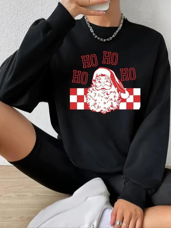 Santa Claus Print Drop Shoulder 2024 New Casual Round - Adult & Kids T-Shirts, Sweatshirts & Hoodies apparel design preview 1