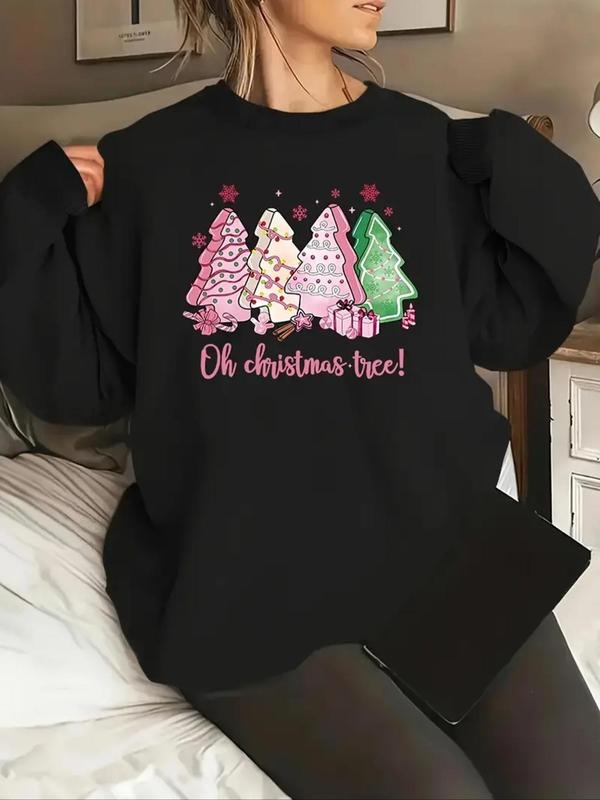 Tree Print Drop Shoulder Casual Round Neck Fall - Adult & Kids T-Shirts, Sweatshirts & Hoodies apparel design preview 1