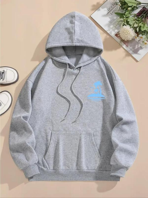 Coconut Tree Print Thermal Lined Drawstring Casual - Adult & Kids T-Shirts, Sweatshirts & Hoodies apparel design preview 1