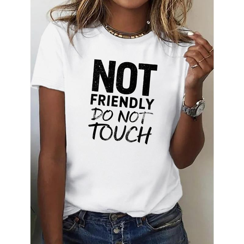 Cotton 'Not Friendly Do Touch' Bold Letter Print - Adult & Kids T-Shirts, Sweatshirts & Hoodies apparel design preview 1