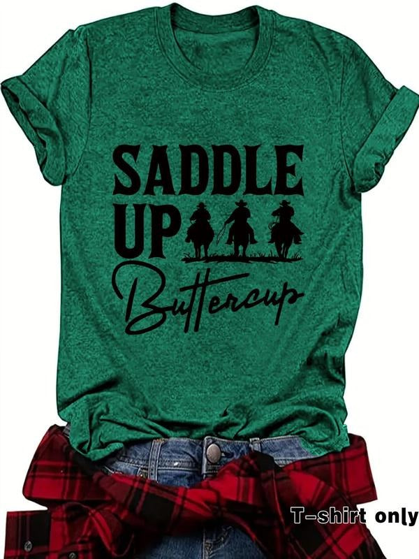 Cowboy Cowgirl Print Round Neck Casual Short Sleeve - Adult & Kids T-Shirts, Sweatshirts & Hoodies apparel design preview 1
