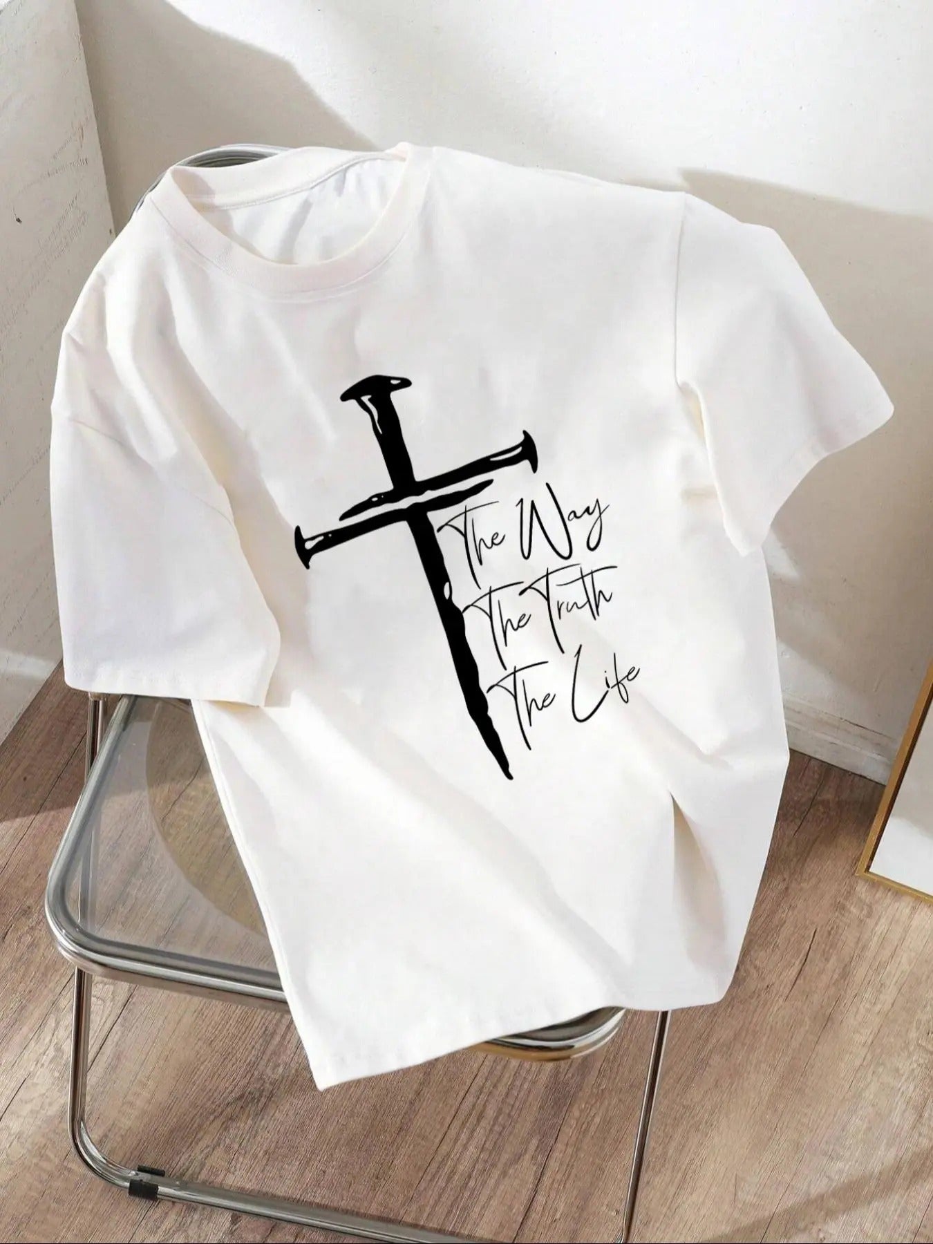 Cross Letter Print Round Neck Vintage Casual Drop - Adult & Kids T-Shirts, Sweatshirts & Hoodies apparel design preview 1