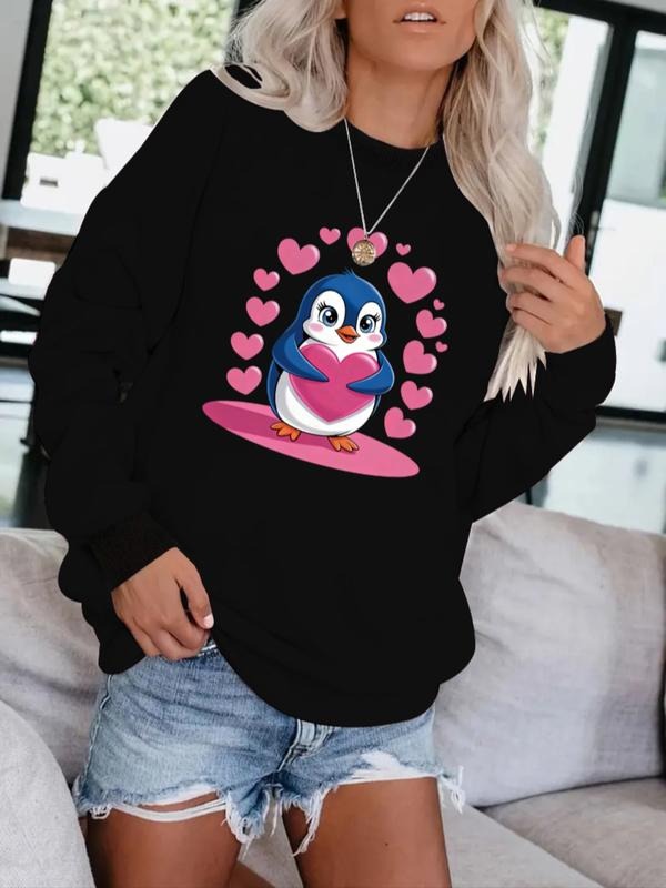 Cute Cartoon Penguin Heart Comfortable Winter Soft - Adult & Kids T-Shirts, Sweatshirts & Hoodies apparel design preview 1
