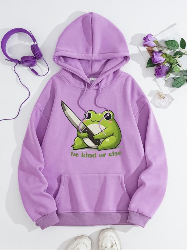 Cute Frog Pattern 100% Polyester Winter Casual Loose - Adult & Kids T-Shirts, Sweatshirts & Hoodies apparel design preview 1