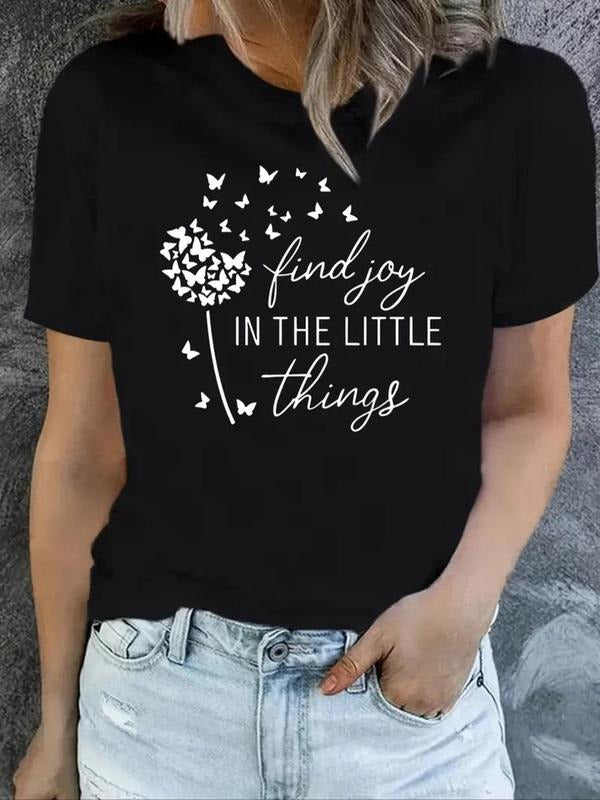 Dandelion Letter Print Round Neck Casual Short Sleeve - Adult & Kids T-Shirts, Sweatshirts & Hoodies apparel design preview 1