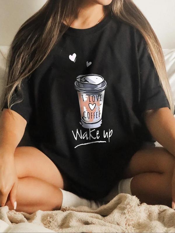 Drink Letter Print Round Neck Casual Comfy Short - Adult & Kids T-Shirts, Sweatshirts & Hoodies apparel design preview 1