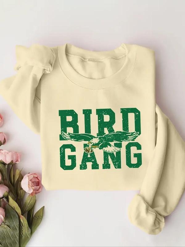 Eagle Letter Print Thermal Lined Casual Crew Neck - Adult & Kids T-Shirts, Sweatshirts & Hoodies apparel design preview 1