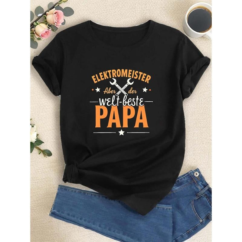 Electrician Dad Papa" Tools Stars 100% Comfort Fit - Adult & Kids T-Shirts, Sweatshirts & Hoodies apparel design preview 1