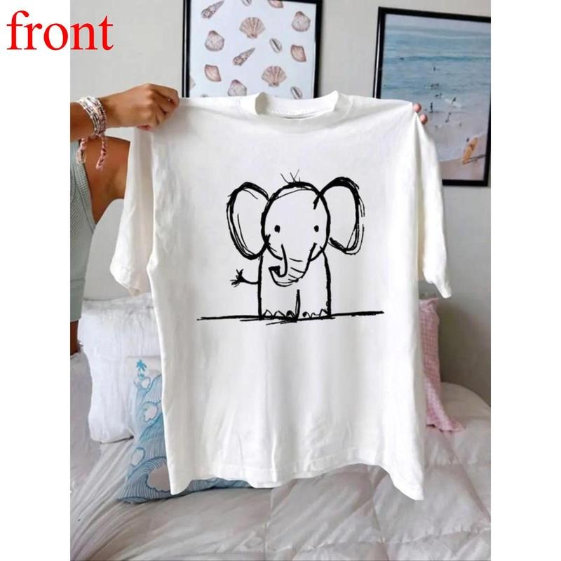 Elephant Print Round Neck Casual Crew Daily Vacation - Adult & Kids T-Shirts, Sweatshirts & Hoodies apparel design preview 1