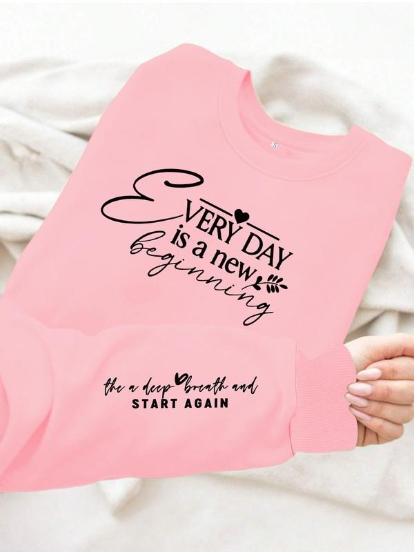 Everyday Is New Beginning Letter Heart Print Round - Adult & Kids T-Shirts, Sweatshirts & Hoodies apparel design preview 1