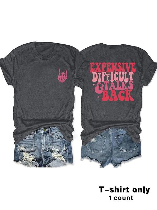 Expensive Difficult Talks Back Print Round Neck - Adult & Kids T-Shirts, Sweatshirts & Hoodies apparel design preview 1