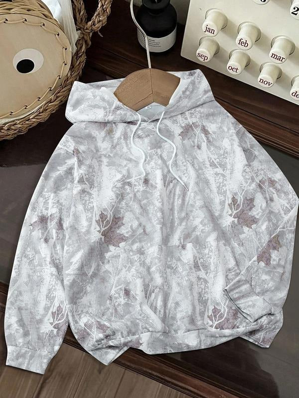 Fall Winter Hooded Plant Camo All Over Print Casual - Adult & Kids T-Shirts, Sweatshirts & Hoodies apparel design preview 1