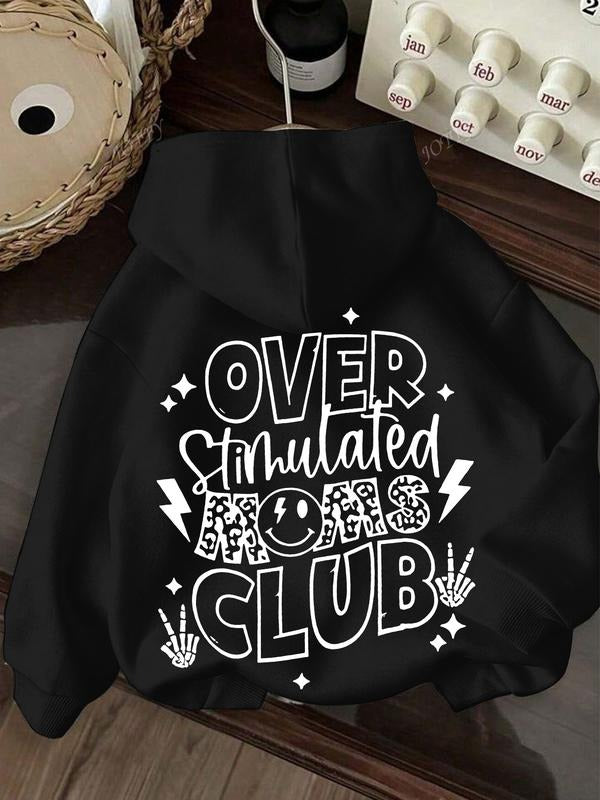 Fall Winter Hooded Warm Fleece Lined Halloween Letter - Adult & Kids T-Shirts, Sweatshirts & Hoodies apparel design preview 1