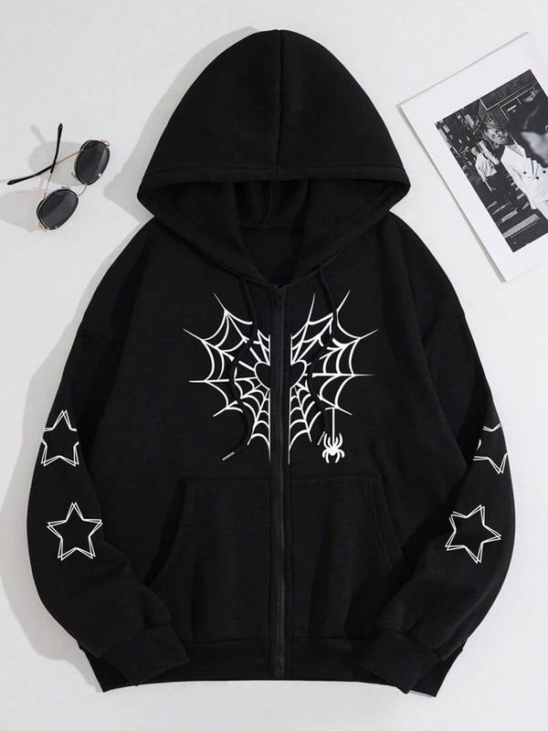 Casual Printed Fleece Zipper Drawstring Hooded Fall - Adult & Kids T-Shirts, Sweatshirts & Hoodies apparel design preview 1